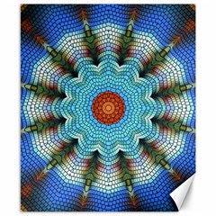 Pattern Blue Brown Background Canvas 8  X 10  by Amaryn4rt