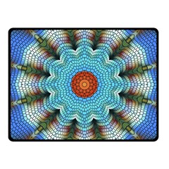 Pattern Blue Brown Background Fleece Blanket (small) by Amaryn4rt