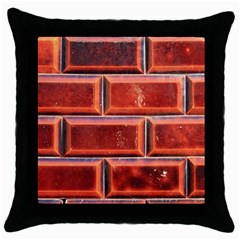 Portugal Ceramic Tiles Wall Throw Pillow Case (Black)