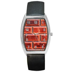 Portugal Ceramic Tiles Wall Barrel Style Metal Watch