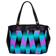 Shiny Decorative Geometric Aqua Office Handbags by Amaryn4rt