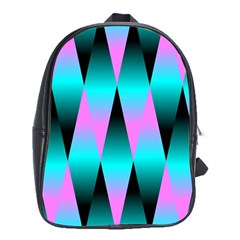 Shiny Decorative Geometric Aqua School Bags (xl)  by Amaryn4rt