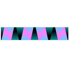 Shiny Decorative Geometric Aqua Flano Scarf (large)