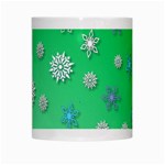 Snowflakes Winter Christmas Overlay White Mugs Center