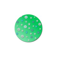 Snowflakes Winter Christmas Overlay Golf Ball Marker by Amaryn4rt