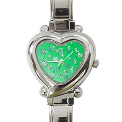 Snowflakes Winter Christmas Overlay Heart Italian Charm Watch by Amaryn4rt