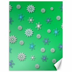 Snowflakes Winter Christmas Overlay Canvas 12  X 16   by Amaryn4rt