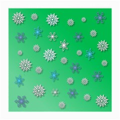 Snowflakes Winter Christmas Overlay Medium Glasses Cloth by Amaryn4rt