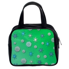 Snowflakes Winter Christmas Overlay Classic Handbags (2 Sides) by Amaryn4rt