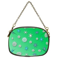 Snowflakes Winter Christmas Overlay Chain Purses (one Side)  by Amaryn4rt