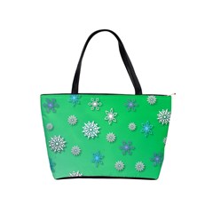 Snowflakes Winter Christmas Overlay Shoulder Handbags by Amaryn4rt