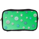 Snowflakes Winter Christmas Overlay Toiletries Bags 2-Side Back