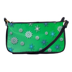 Snowflakes Winter Christmas Overlay Shoulder Clutch Bags by Amaryn4rt