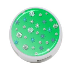 Snowflakes Winter Christmas Overlay 4-port Usb Hub (two Sides)  by Amaryn4rt