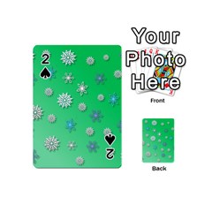 Snowflakes Winter Christmas Overlay Playing Cards 54 (mini)  by Amaryn4rt