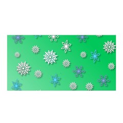 Snowflakes Winter Christmas Overlay Satin Wrap by Amaryn4rt