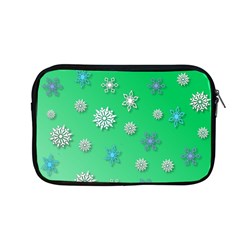 Snowflakes Winter Christmas Overlay Apple Macbook Pro 13  Zipper Case