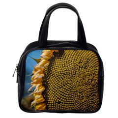 Sunflower Bright Close Up Color Disk Florets Classic Handbags (one Side)