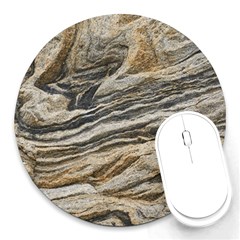 Rock Texture Background Stone Round Mousepads by Amaryn4rt