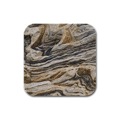 Rock Texture Background Stone Rubber Square Coaster (4 Pack)  by Amaryn4rt