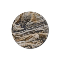 Rock Texture Background Stone Rubber Coaster (round)  by Amaryn4rt