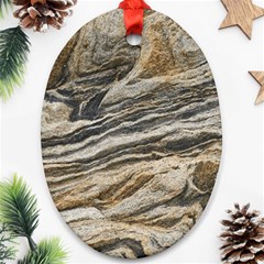 Rock Texture Background Stone Oval Ornament (two Sides) by Amaryn4rt