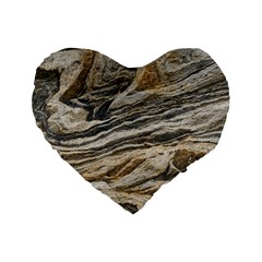 Rock Texture Background Stone Standard 16  Premium Heart Shape Cushions by Amaryn4rt