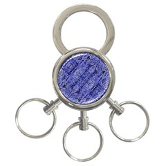 Texture Blue Neon Brick Diagonal 3-ring Key Chains by Amaryn4rt