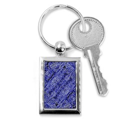 Texture Blue Neon Brick Diagonal Key Chains (rectangle)  by Amaryn4rt