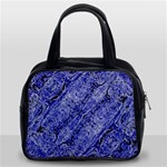 Texture Blue Neon Brick Diagonal Classic Handbags (2 Sides) Front