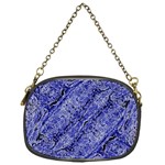 Texture Blue Neon Brick Diagonal Chain Purses (One Side)  Front