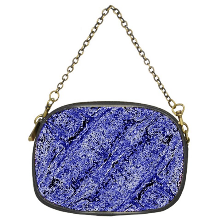 Texture Blue Neon Brick Diagonal Chain Purses (One Side) 