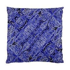 Texture Blue Neon Brick Diagonal Standard Cushion Case (one Side) by Amaryn4rt