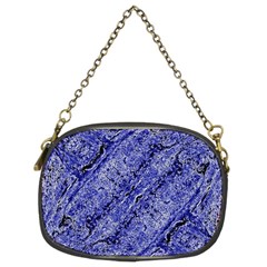 Texture Blue Neon Brick Diagonal Chain Purses (two Sides) 