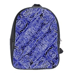 Texture Blue Neon Brick Diagonal School Bags(large) 