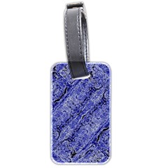 Texture Blue Neon Brick Diagonal Luggage Tags (two Sides) by Amaryn4rt