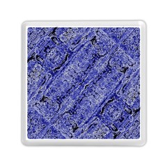 Texture Blue Neon Brick Diagonal Memory Card Reader (square)  by Amaryn4rt