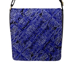 Texture Blue Neon Brick Diagonal Flap Messenger Bag (l)  by Amaryn4rt