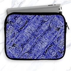 Texture Blue Neon Brick Diagonal Apple Ipad 2/3/4 Zipper Cases by Amaryn4rt