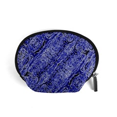 Texture Blue Neon Brick Diagonal Accessory Pouches (small) 