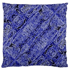 Texture Blue Neon Brick Diagonal Standard Flano Cushion Case (one Side) by Amaryn4rt