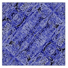 Texture Blue Neon Brick Diagonal Large Satin Scarf (square)