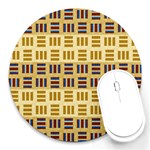 Textile Texture Fabric Material Round Mousepads Front