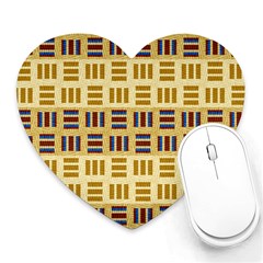 Textile Texture Fabric Material Heart Mousepads by Amaryn4rt