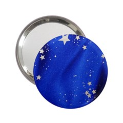 The Substance Blue Fabric Stars 2 25  Handbag Mirrors by Amaryn4rt