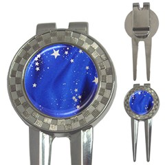 The Substance Blue Fabric Stars 3-in-1 Golf Divots by Amaryn4rt