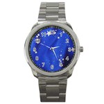 The Substance Blue Fabric Stars Sport Metal Watch Front