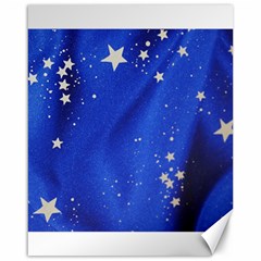 The Substance Blue Fabric Stars Canvas 16  X 20  