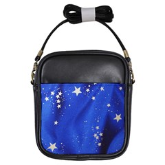 The Substance Blue Fabric Stars Girls Sling Bags by Amaryn4rt