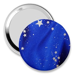 The Substance Blue Fabric Stars 3  Handbag Mirrors by Amaryn4rt